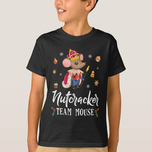 T-shirt Team Mouse Nutcracker Noël Danse Amusante Soldat (Devant)