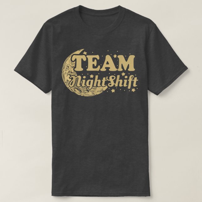 T-shirt Team Night Shift, Nurse  (Design devant)