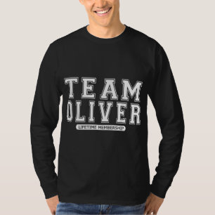 T-shirt Team OLIVER Nom de famille Reunion Crew Membre Gif