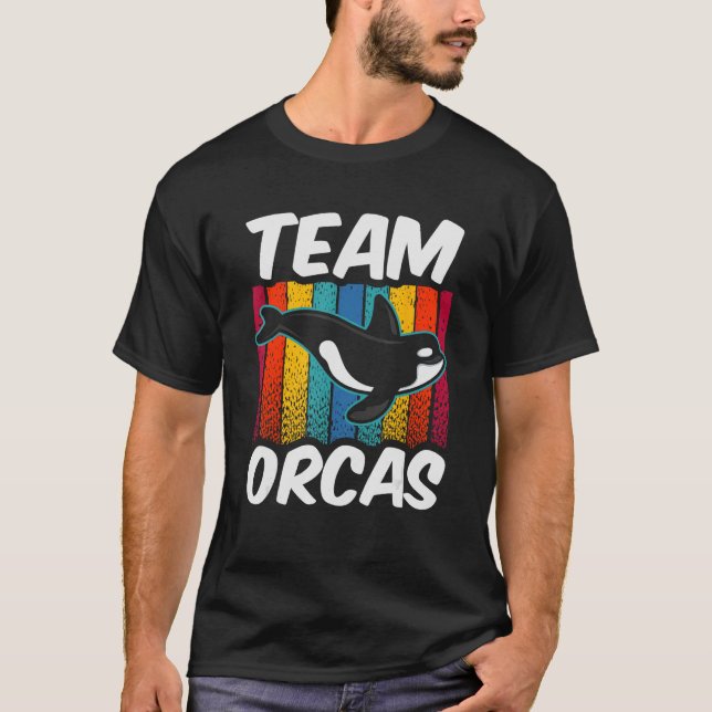 T-shirt Team Orcas Sea Orca Whale Protect (Devant)