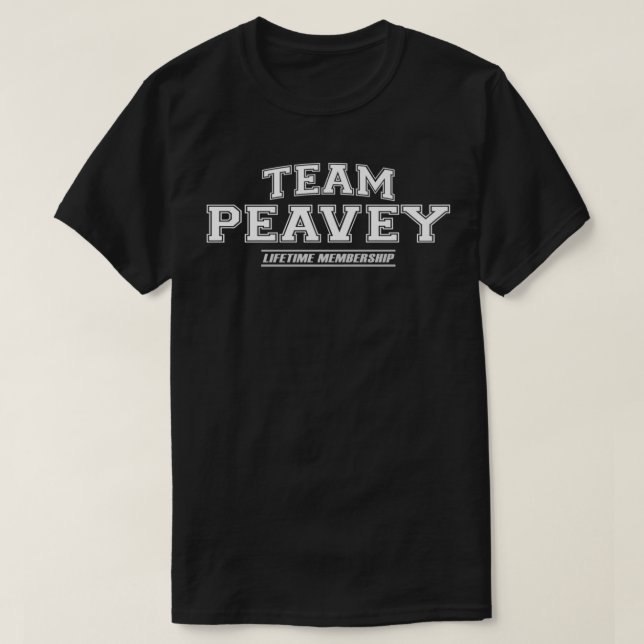T-shirt Team Peavey Fiers Nom de famille, prénom (Design devant)