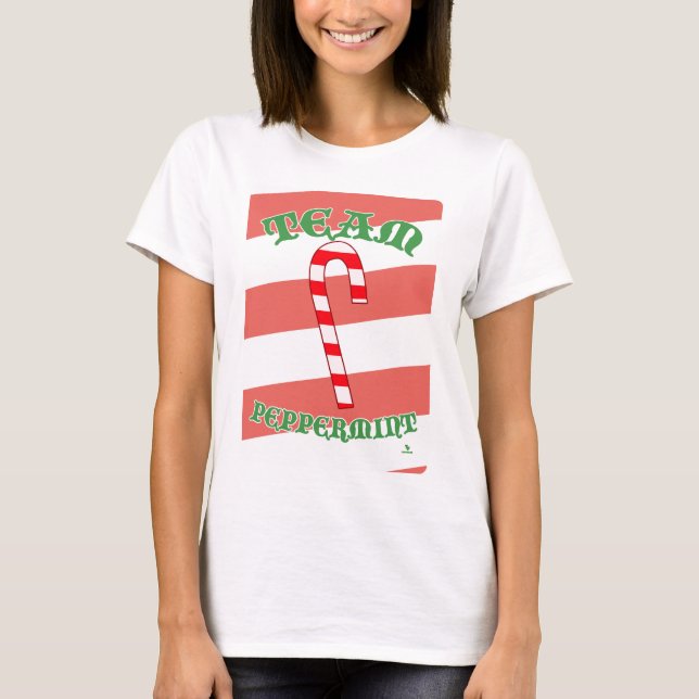 T-shirt Team Peppermint Funny Christmas Slogan Design (Devant)