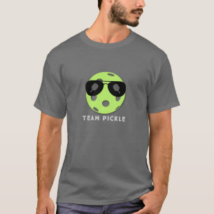 T-shirt TEAM PICKLE (boule verte avec lunettes de soleil)