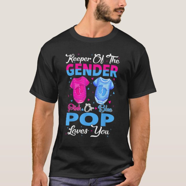 T-shirt Team Pink Or Blue Keeper Of The Gender Pop Loves Y (Devant)