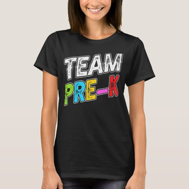 T-shirt Team Pre K Activités Bâtiment Retro Old Student (Devant)