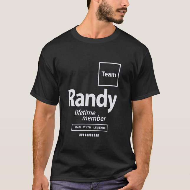 T-shirt Team Randy Lifetime Membre Funny Nom Randy (Devant)