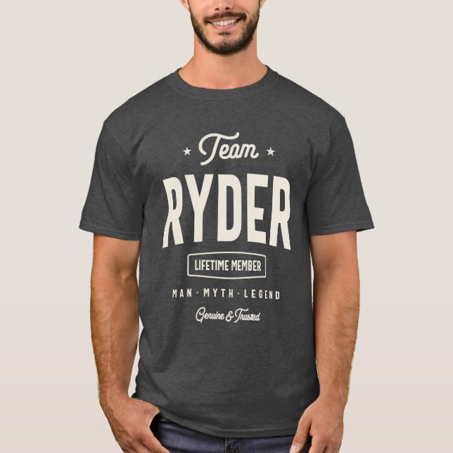 T-shirt Team Ryder Lifetime Member Ryder Name (Devant)