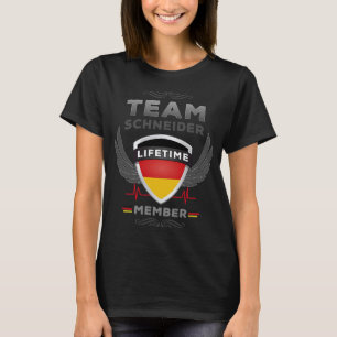 T-shirt Team Schneider Lifetime Membre ou patrimoine allem