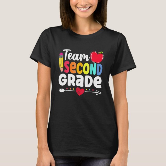 T-shirt Team Second Grade Hello 2nd Grade Back To School T (Devant)