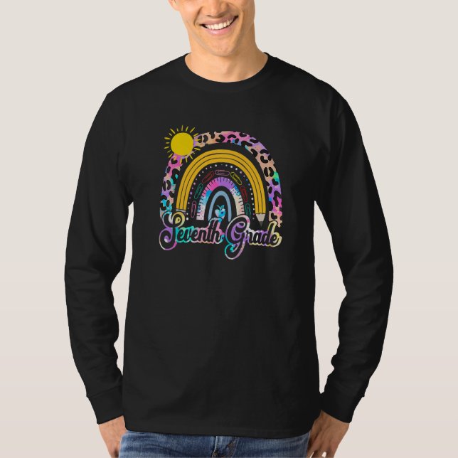 T-shirt Team Seventh Grade Squad Back To School Rainbow Ki (Devant)