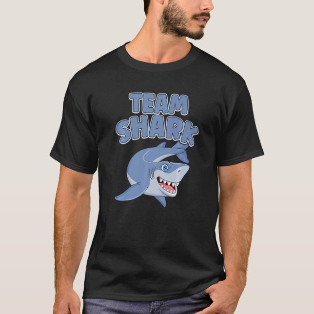 T-shirt Team Shark  Shark  Ocean Animal (Devant)
