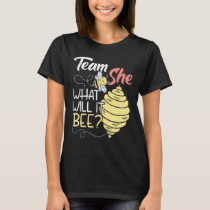 T-shirt Team She What Will It Bebe Baby Faire-part Genre