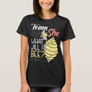 T-shirt Team She What Will It Bebe Baby Faire-part Genre