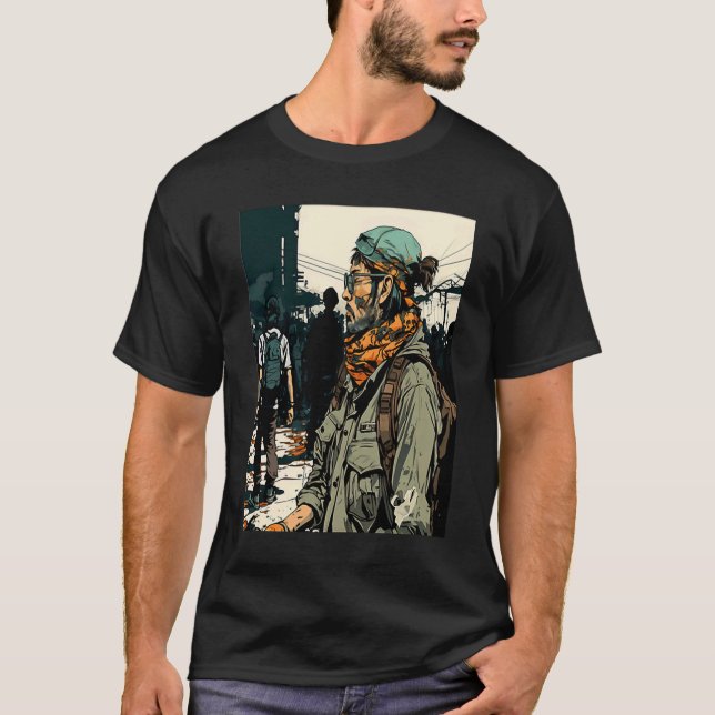 T-shirt Team Sport Games Retro Airsoft Player (Devant)