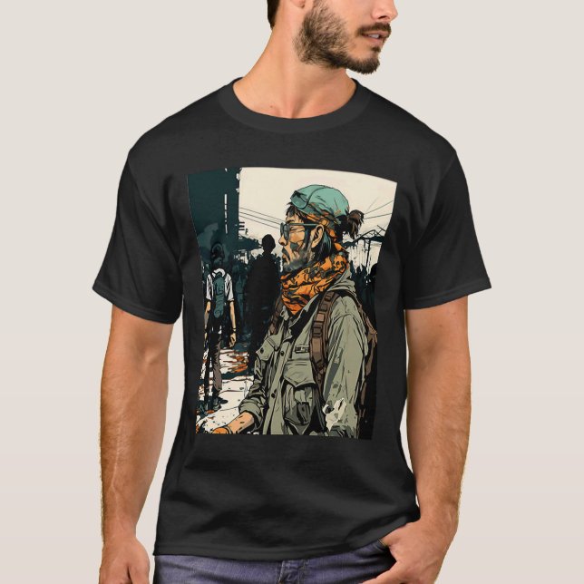 T-shirt Team Sport Games Retro Airsoft Player (Devant)