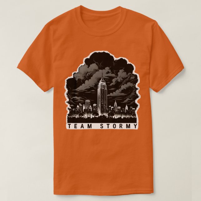 T-shirt Team Stormy nuages sombres et orageux sur NYC (Design devant)