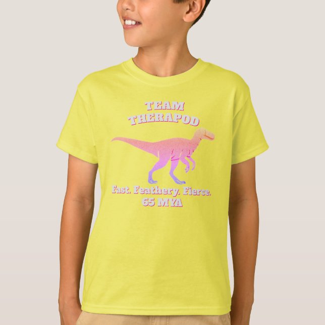 T-shirt Team Theropod - Rapide. Plumes. Fierce (Devant)