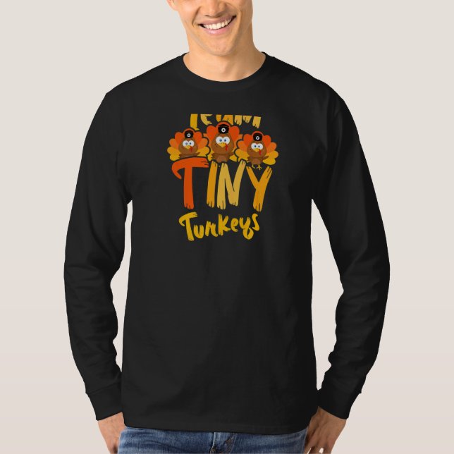 T-shirt Team Tiny Turkey Nurse  Thanksgiving (Devant)