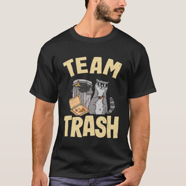 T-shirt Team Trash Can Garbage Panda Raccoon 4 (Devant)