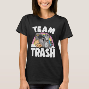 T-shirt Team Trash Can Garbage Panda Racoon Manger Pizza R