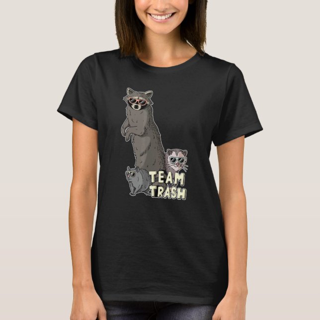 T-shirt Team Trash Opossum Raccoon Rat, Animaux Drôle Garb (Devant)