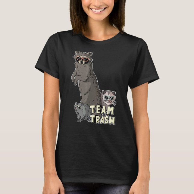T-shirt Team Trash Opossum Raccoon Rat, Animaux Drôle Garb (Devant)