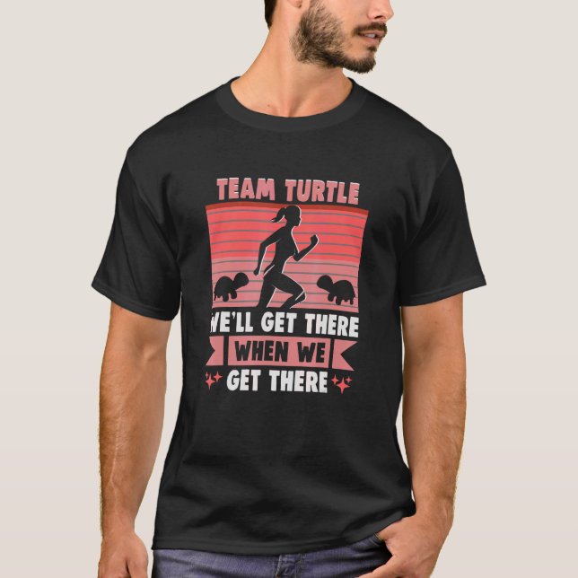 T-shirt Team Turtle Nous arriverons à Running Marathon Run (Devant)