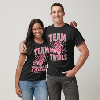 T-shirt Team Twirls Funny Team Girl Révélation du Sexe 