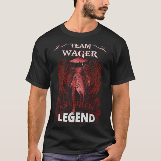 T-shirt Team WAGER - Une LÉGENDE infinie (Devant)