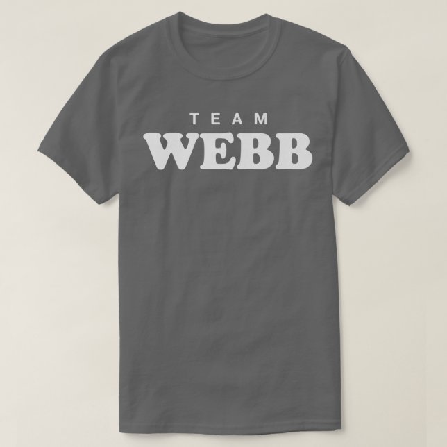 T-shirt Team Webb Personalized Surname Bride Groom Family  (Design devant)