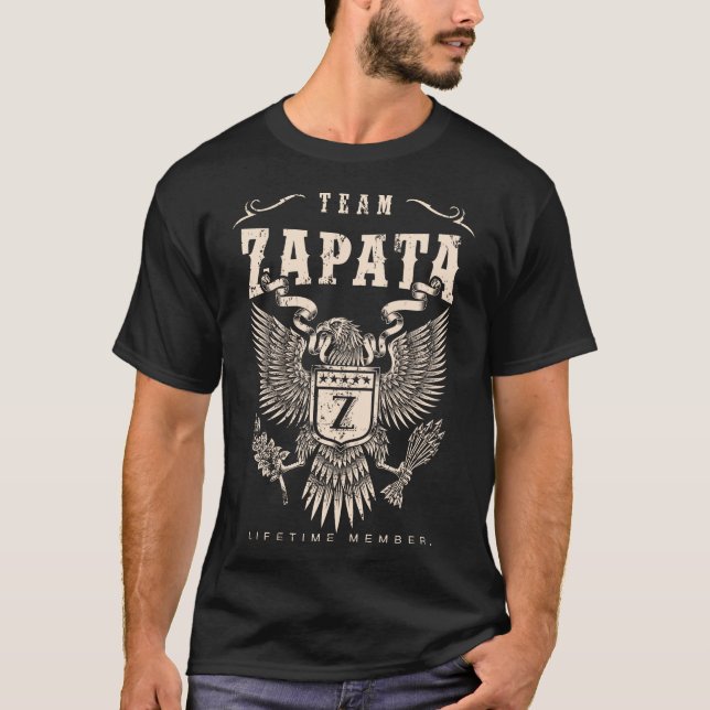 T-shirt TEAM ZAPATA Membre à vie. (Devant)