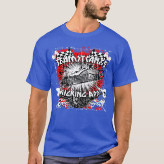 T-shirt Teamstrange Punk Rock Racer Skeleton Rocking Desig