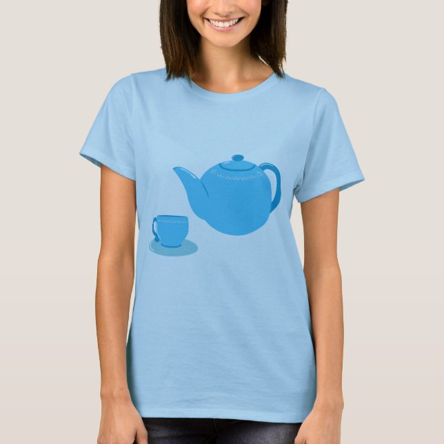 T-shirt Teapot bleu classique (Devant)