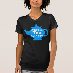 T-shirt Teapot - Plus de thé Vicar ? - Bleu moyen et blanc
