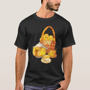 T-shirt Teapot Teapot Citron Panier Miel Thé