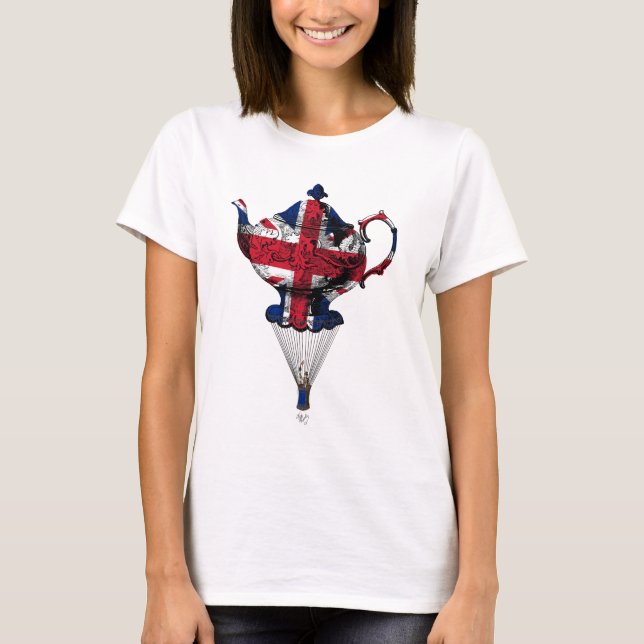 T-shirt Teapot volant Union Jack (Devant)