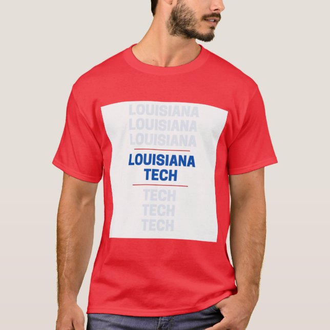 T-shirt Tech Bleu avec Accents Rouges (Devant)