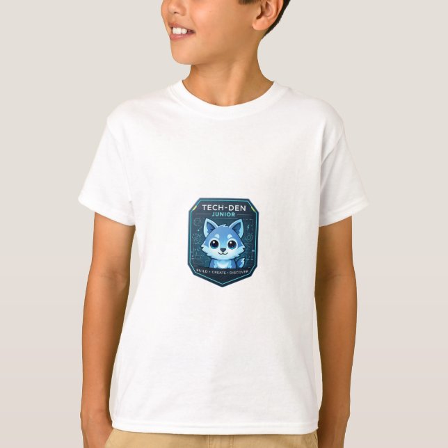 T-shirt Tech-Den Junior Construire-Créer-Découvrir (Devant)