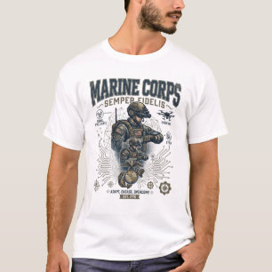 T-shirt Tech homme de renseignement de signal cyber Corps