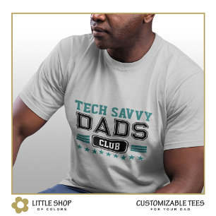 T-shirt Tech Savvy Papa Varsity Style personnalisable