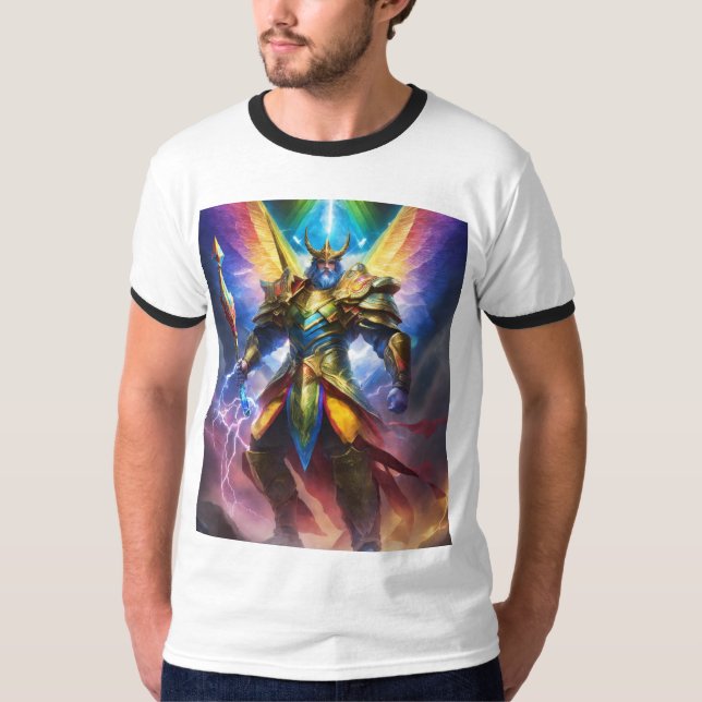 T-shirt "Tech Seraph : Où les guerriers numériques s'uniss (Devant)