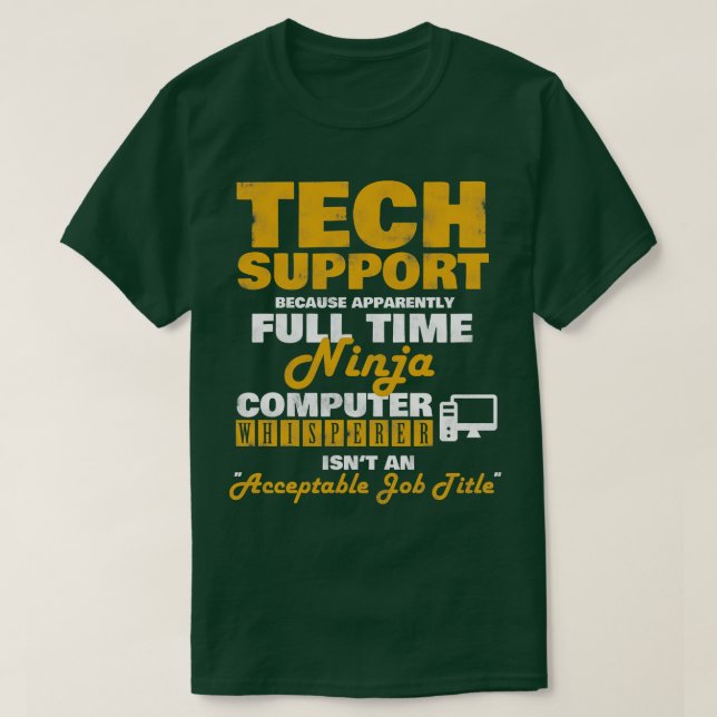 T-shirt Tech Support Ordinateur Whisperer Drôle (Design devant)