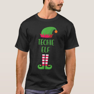 T-shirt Techie Elf Christmas Family Matching Group