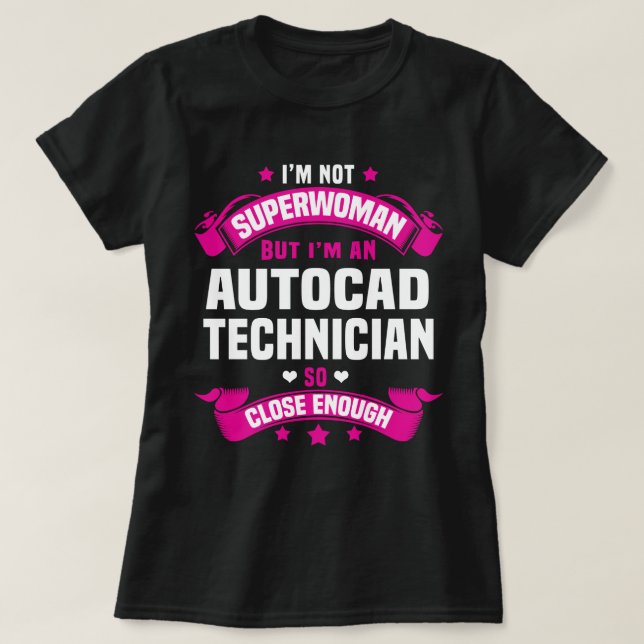 T-shirt Technicien Autocad (Design devant)