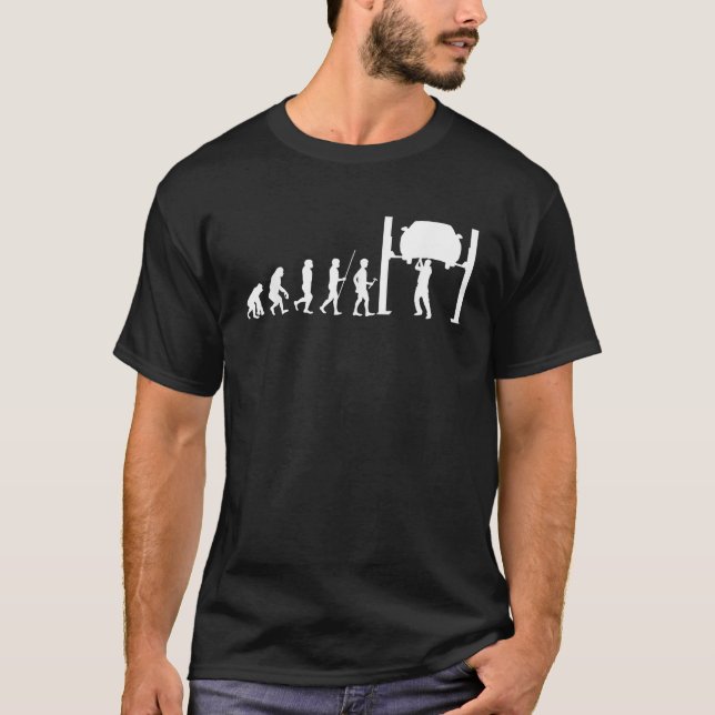 T-shirt Technicien Automobile Évolution Drôle Mécanicien (Devant)