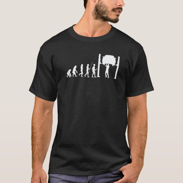 T-shirt Technicien Automobile Évolution Mécanicien (Devant)