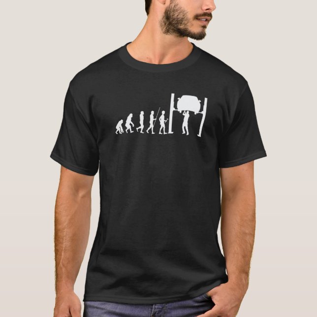 T-shirt Technicien automobile Évolution Mécanicien (Devant)