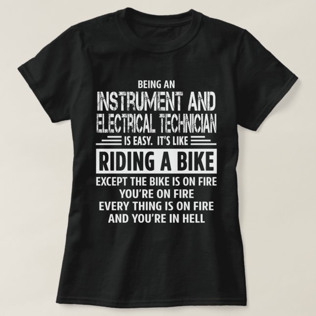 T-shirt Technicien aux instruments et à l'électricité (Design devant)