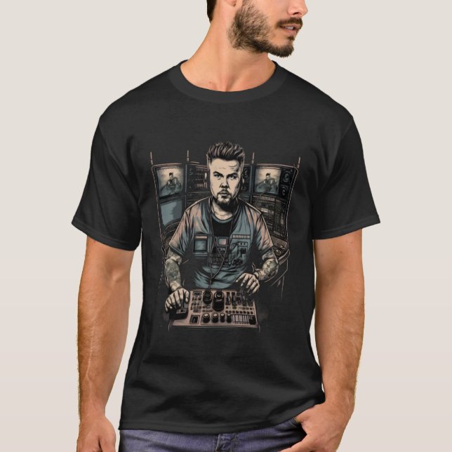 T-shirt Technicien AV Écrans TV Vidéo Équipements Audiovis (Devant)