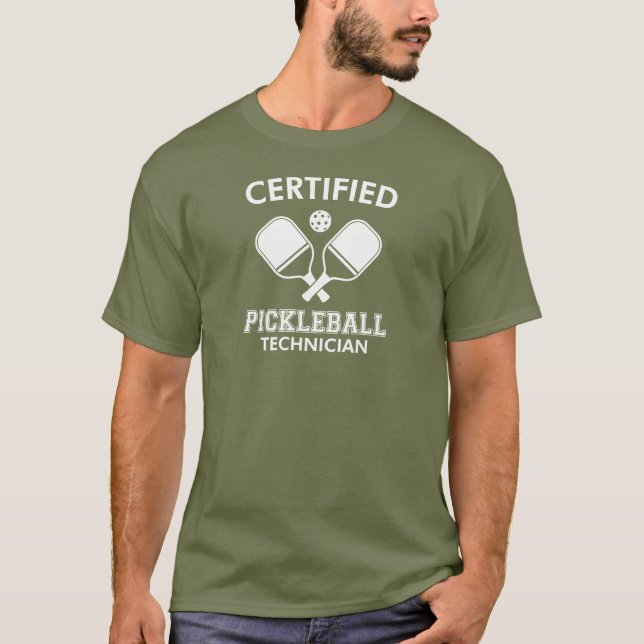 T-shirt Technicien certifié en Pickleball (Devant)